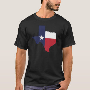 Camiseta Texas Flag Map Men's Black