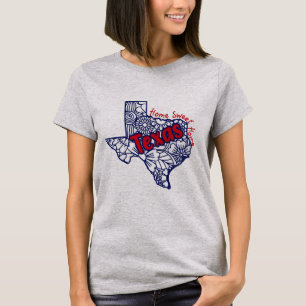 Camiseta Texas Floral Doodles
