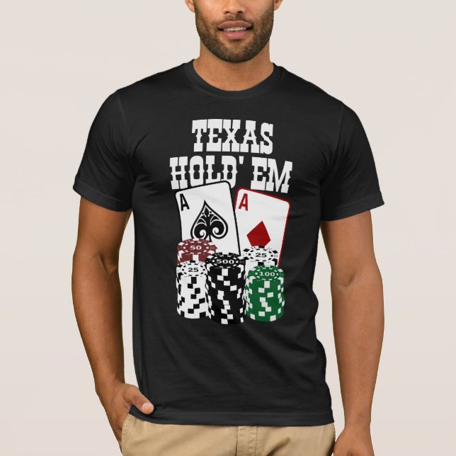 Camiseta Texas guardara-os - dois áss e microplaquetas (Frente)