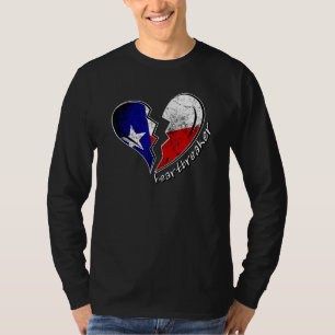 Camiseta Texas Heartbreak Texas Flag Broken Heart Texan H
