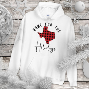 Camiseta Texas Holiday Buffalo Xadrez Home State Hoodie
