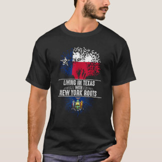 Camiseta Texas Home New York Roots State Tree Flag Love Gif