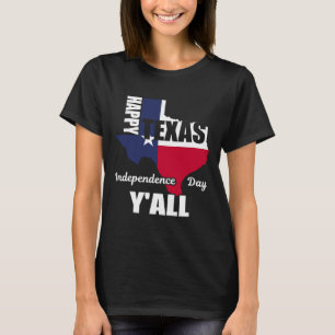 Camiseta Texas Independence Day Y all Usa Cowboy Tee