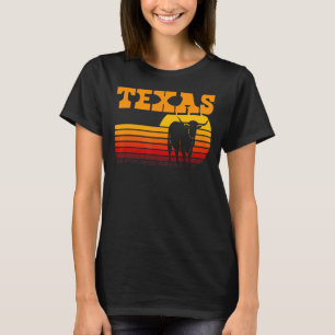 Camiseta Texas Longhorn for Men Vintage Retro Sunset Texas