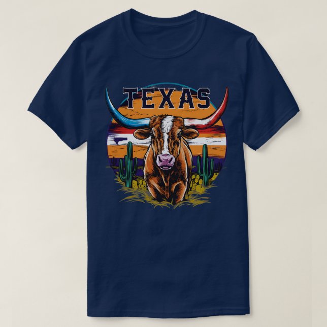 Camiseta Texas Longhorn T Shirt Design (Frente do Design)