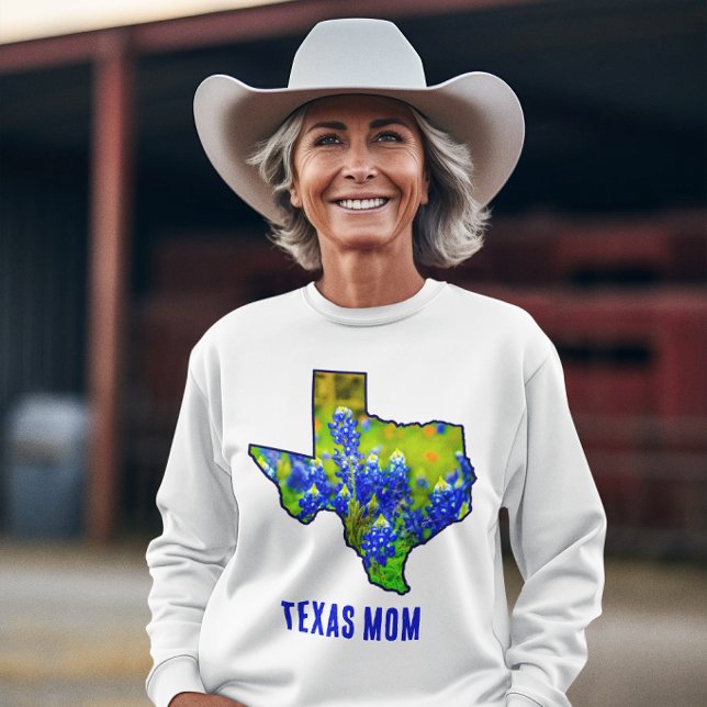 Camiseta Texas Mãe Texas Bluebonnets Floral  (Criador carregado)