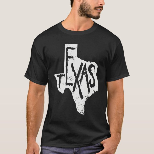 Camiseta Texas Map Outline State of USA (Frente)