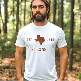 Camiseta Texas mapeia o estado de estrela solitária