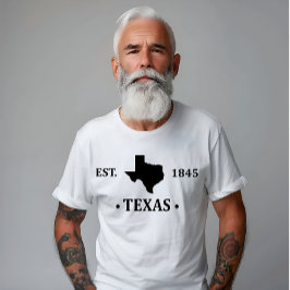 Camiseta Texas mapeia preto no estado de estrela solitária