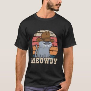 Camiseta Texas Meowboy Gowboy Hat Feline Funny Lover Pun