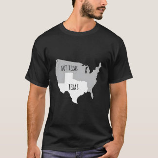 Camiseta Texas Não Texas Com Mapa da América