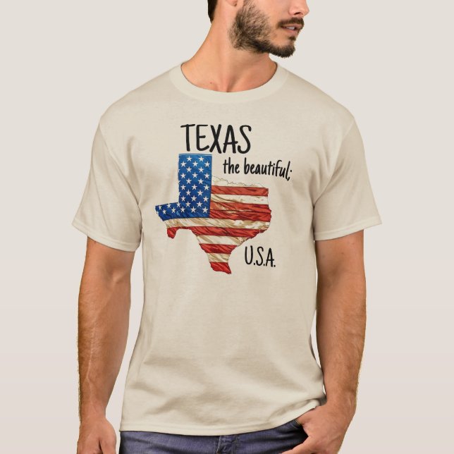 Camiseta TEXAS o belo EUA (Frente)