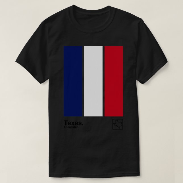 Camiseta Texas Original Texan Flag Aestic Colors Design (Frente do Design)