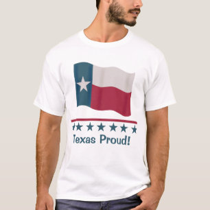 Camiseta Texas Orud Wave Lone Star Flag Red White