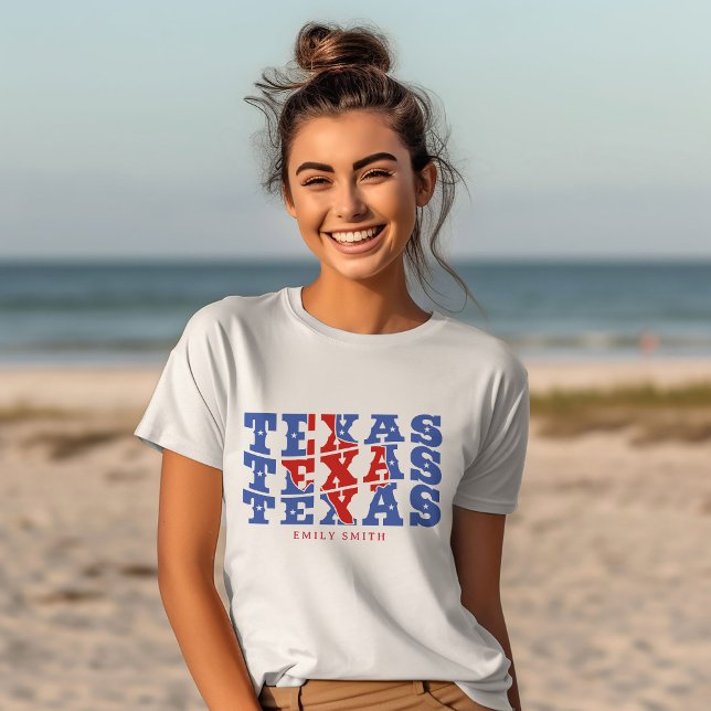 Camiseta Texas Patriotic State Love USA (Criador carregado)