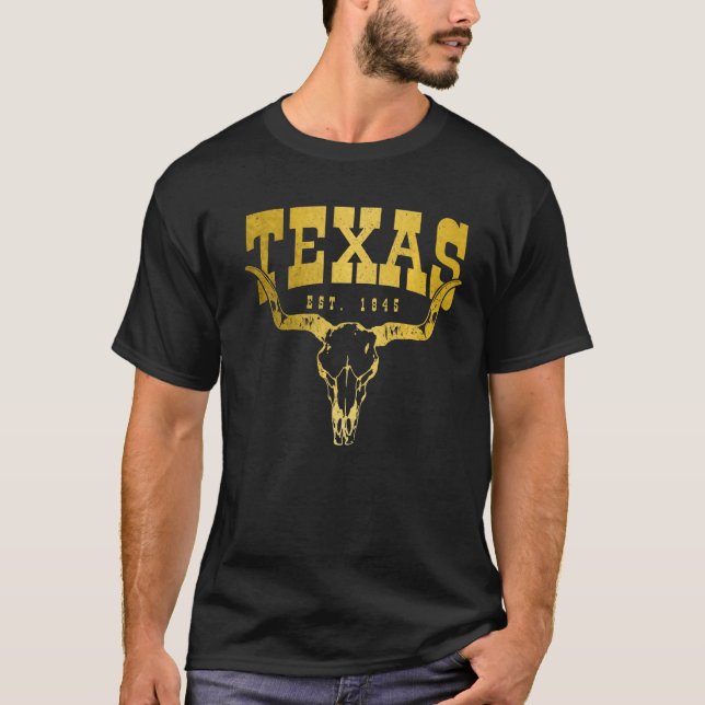 Camiseta Texas Pride Est 1845 TX Vintage (Frente)