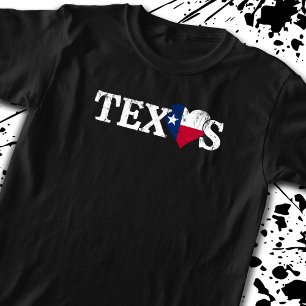 Camiseta Texas Pride - Eu amo Texas - Texas Flag Heart
