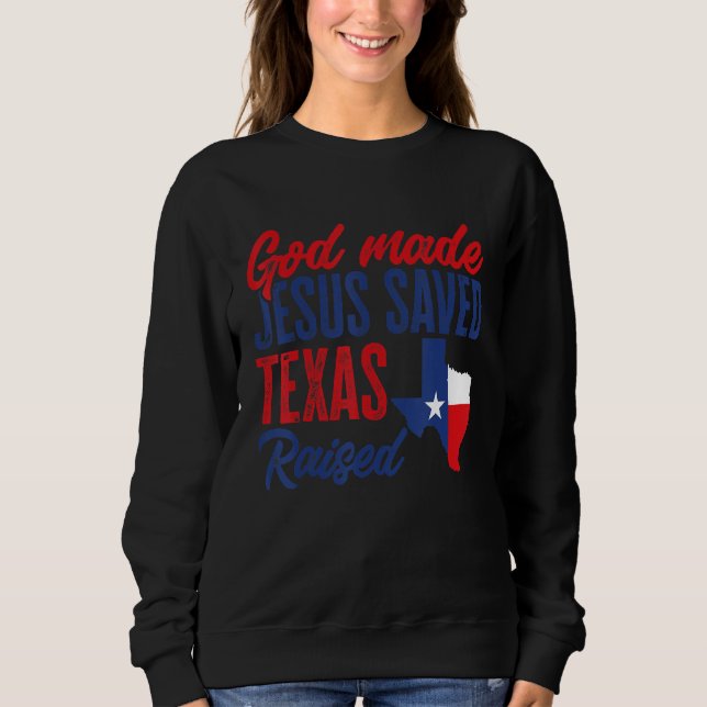 Camiseta Texas Pride Home que Deus fez Jesus salvar o Texas (Frente)