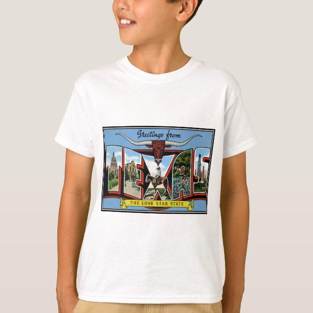 Camiseta texas.Products Saudações do Texas (Frente)