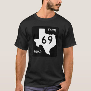 Camiseta Texas Road Sign Fazenda 69 Viagem Country Roads US