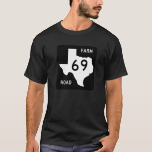 Camiseta Texas Road Sign Fazenda 69 Viagem Country Roads US