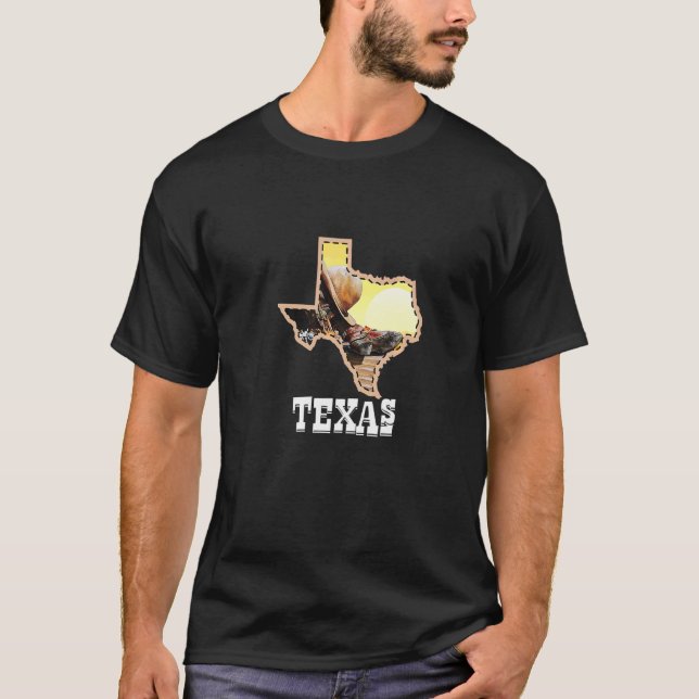Camiseta Texas Shaped Desert Scenery Estados Unidos (Frente)