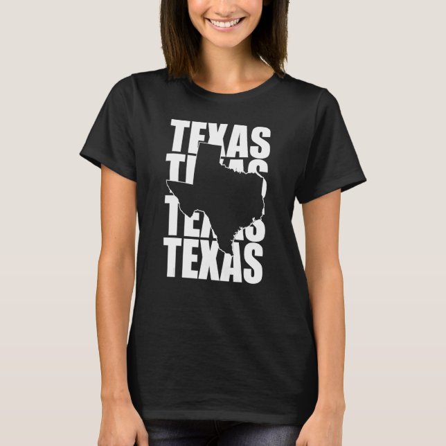 Camiseta Texas Texas Texas Shape Do Texas Home State (Frente)