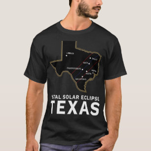Camiseta Texas Total Solar Eclipse 2024 Caminho Da Totalida
