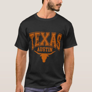 Camiseta Texas TX American Longhorn Estados Unidos Font Pul