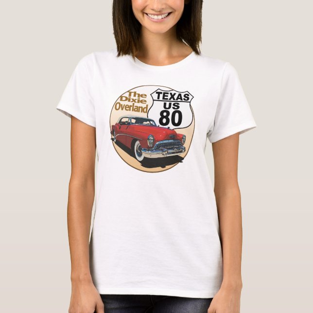 Camiseta Texas US Route 80 - Dixie Overland (Frente)