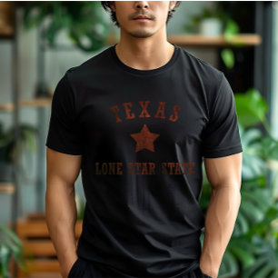Camiseta Texas vintage, o estado de estrela solitária