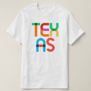 Camiseta Texas Vintage Retro Colorido Arte Pop dos Anos 80
