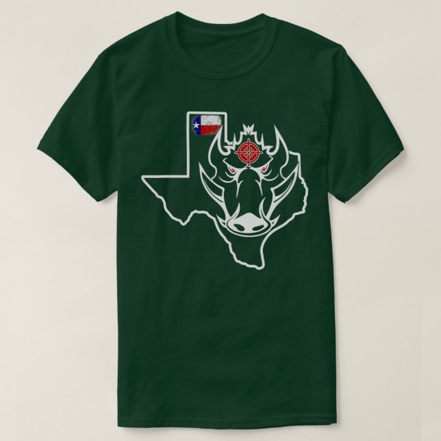 Camiseta Texas Wild Boar Javelina Wild Hog (Frente do Design)