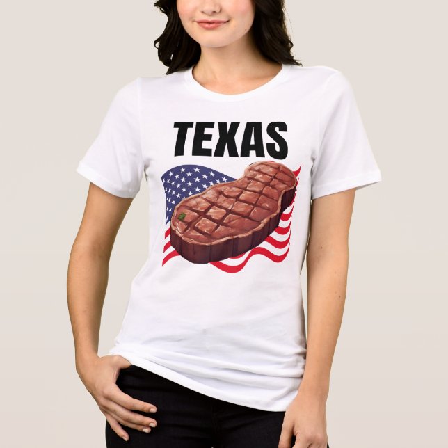Camiseta Texas Women's Bella+Canvas (Frente)