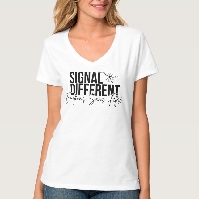 Camiseta Texte Signal différent (Frente)