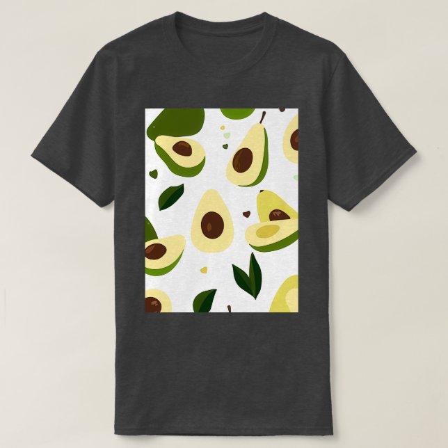 Camiseta Têxtil doce de Frutas Avocado (Frente do Design)