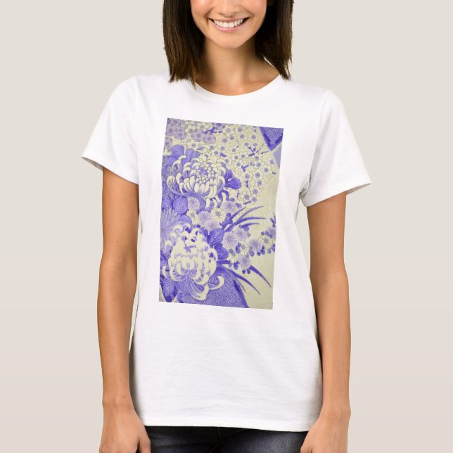 Camiseta Têxtil KIMONO Japonês, Chrysanthemum (Frente)