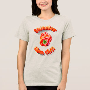 Camiseta Texto 3D Mais Suave Que O Chili E O Desenho De Láp