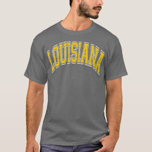 Camiseta Texto Amber do Estilo Varsity da Louisiana