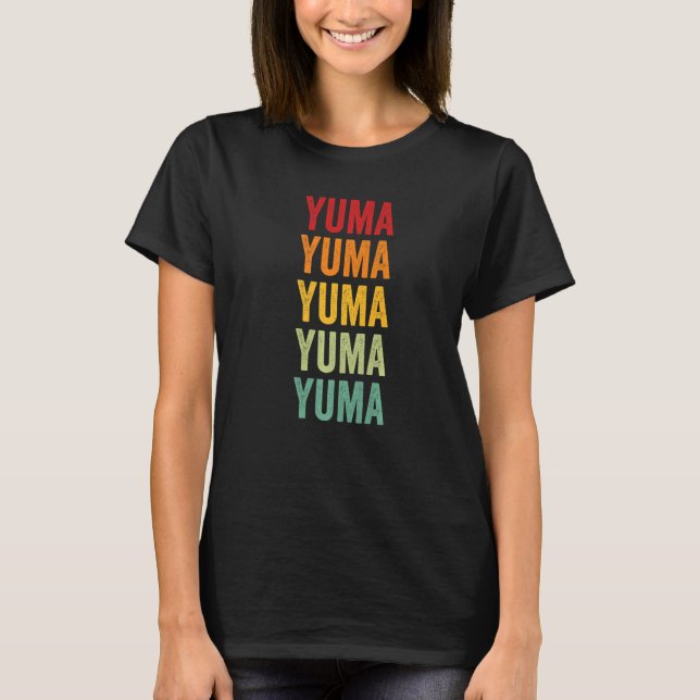 Camiseta Texto Arco-Íris do Condado de Yuma (Frente)