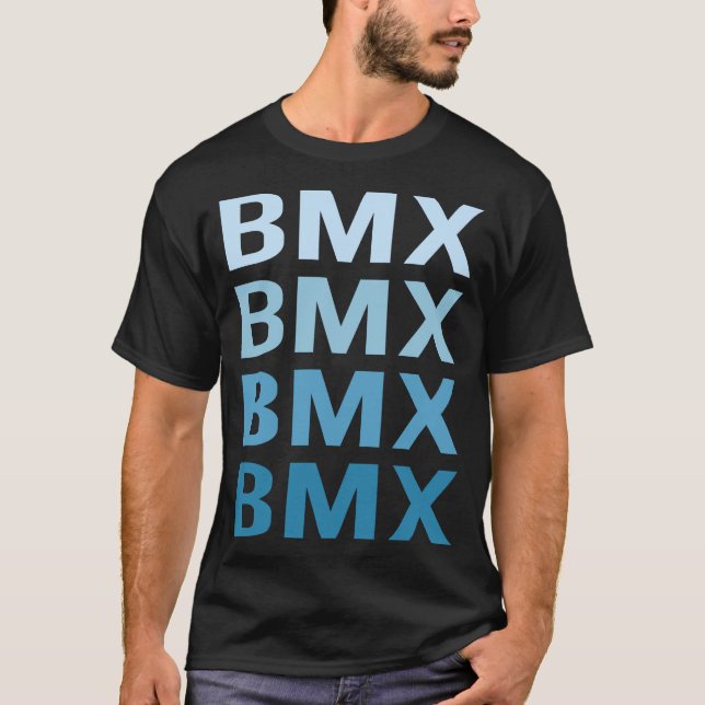 Camiseta Texto Azul BMX (Frente)