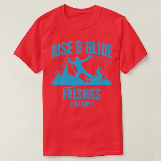 Camiseta Texto Azul Claro e Aumentar o Pele e o Glide (Frente do Design)