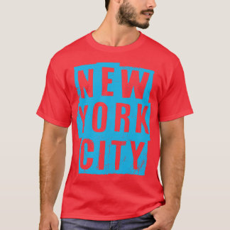 Camiseta Texto Azul Claro Nova Iorque