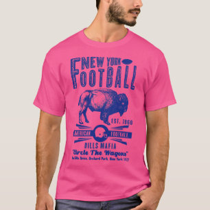 Camiseta Texto Azul de Nova York Est 1960 Títulos Mafia Vin