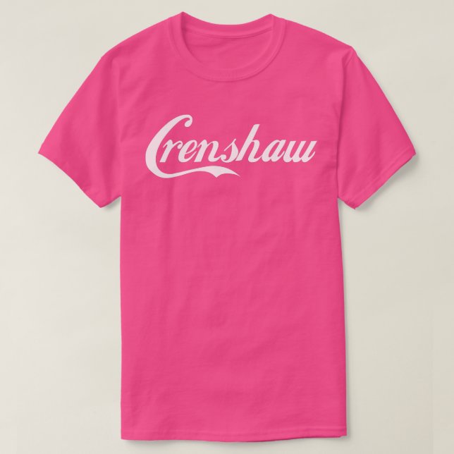 Camiseta Texto Branco Crenshaw Projetado (Frente do Design)