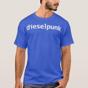 Camiseta Texto Branco da Tipografia Dieselpunk