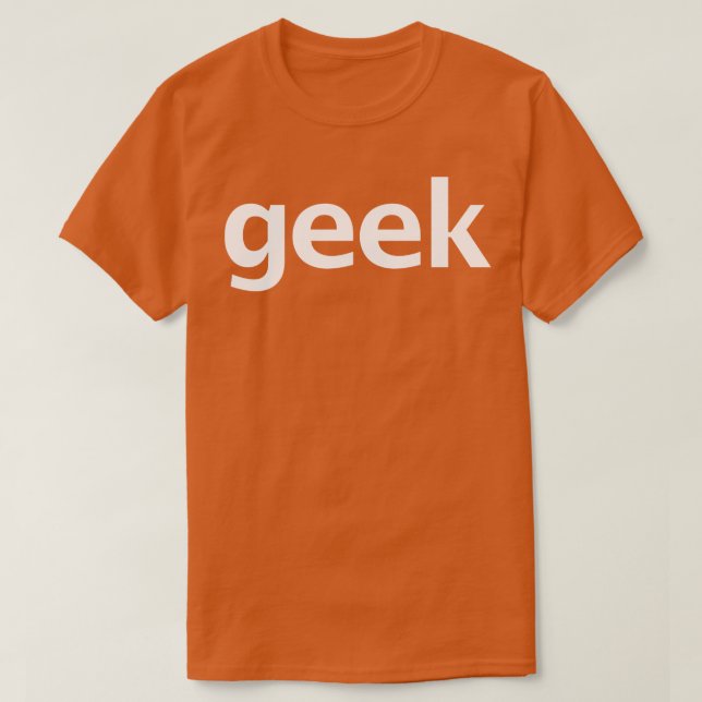Camiseta Texto Branco da Tipografia do geek (Frente do Design)