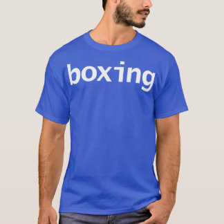 Camiseta Texto Branco da Tipografia Mínima de Boxing