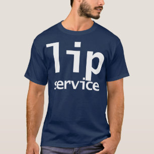 Camiseta Texto Branco da Tipografia Mínima do Serviço Lip