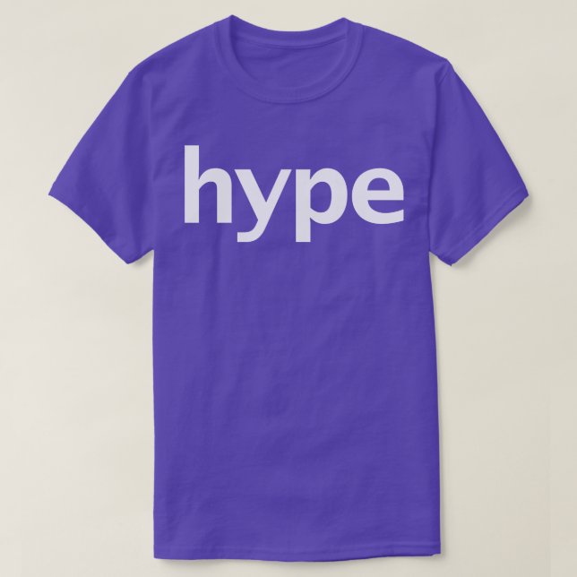 Camiseta Texto Branco da Tipografia Mínima Hype (Frente do Design)